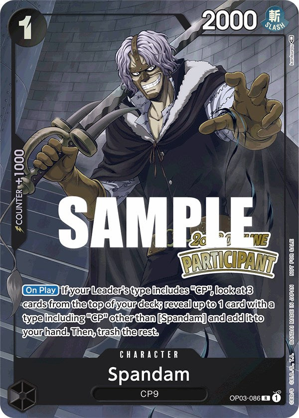 Spandam (Offline Regional 2023) [Participant] [One Piece Promotion Cards] | The Gaming-Verse