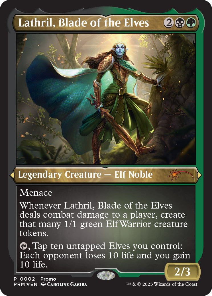 Lathril, Blade of the Elves (Foil Etched) [Media Promos] | The Gaming-Verse