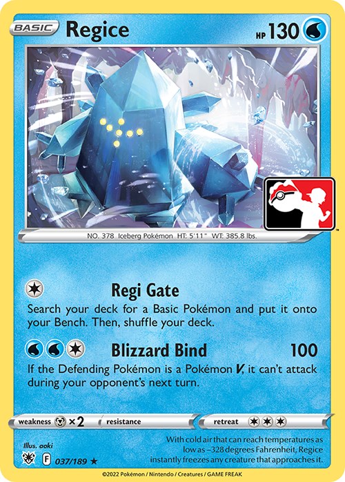 Regice (037/189) [Prize Pack Series Three] | The Gaming-Verse