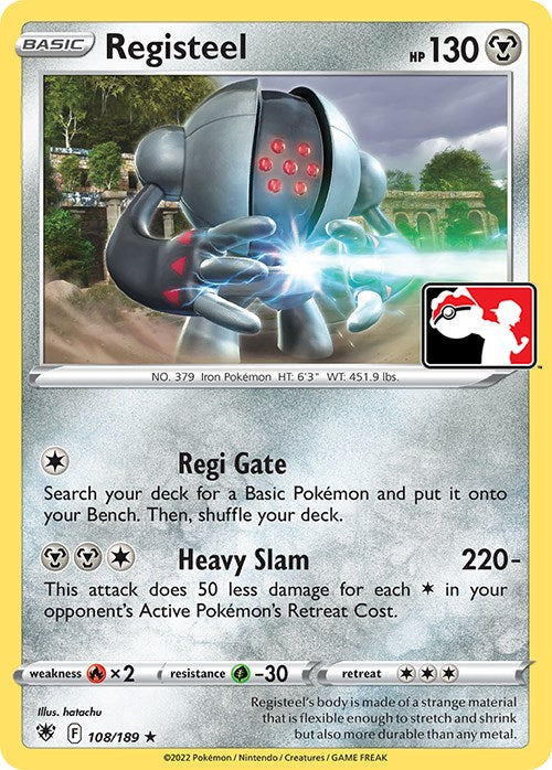 Registeel (108/189) [Prize Pack Series Three] | The Gaming-Verse