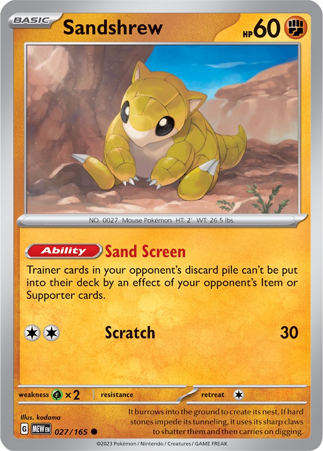 Sandshrew (027/165) [Scarlet & Violet: 151] | The Gaming-Verse