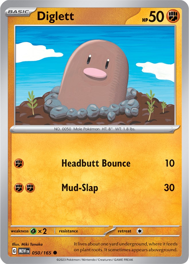 Diglett (050/165) [Scarlet & Violet: 151] | The Gaming-Verse