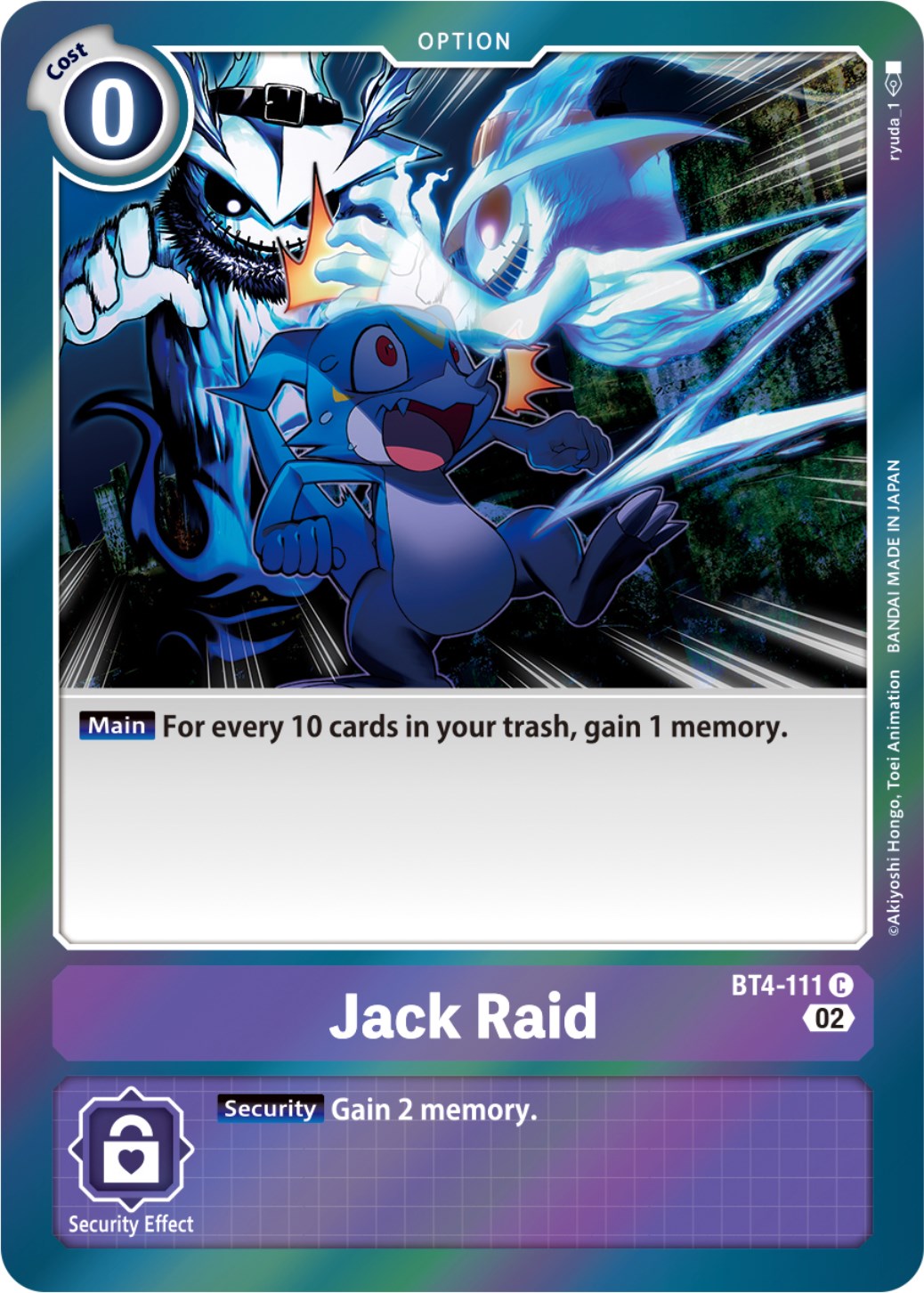 Jack Raid [BT4-111] (Resurgence Booster Reprint) [Resurgence Booster] | The Gaming-Verse