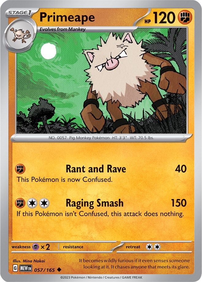 Primeape (057/165) [Scarlet & Violet: 151] | The Gaming-Verse