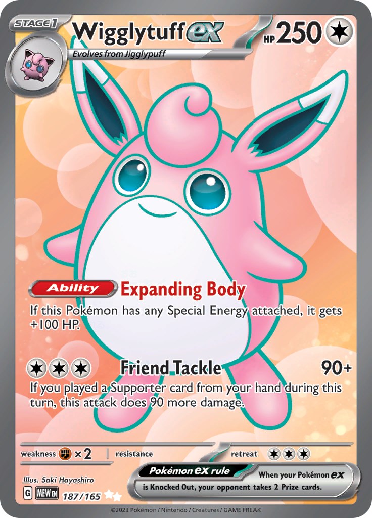 Wigglytuff ex (187/165) [Scarlet & Violet: 151] | The Gaming-Verse