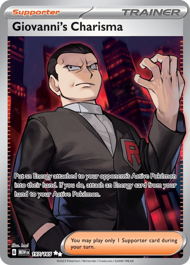 Giovanni's Charisma (197/165) [Scarlet & Violet: 151] | The Gaming-Verse