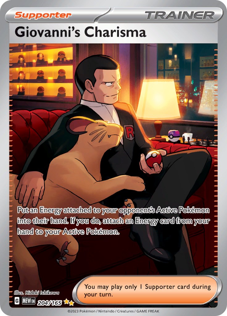 Giovanni's Charisma (204/165) [Scarlet & Violet: 151] | The Gaming-Verse