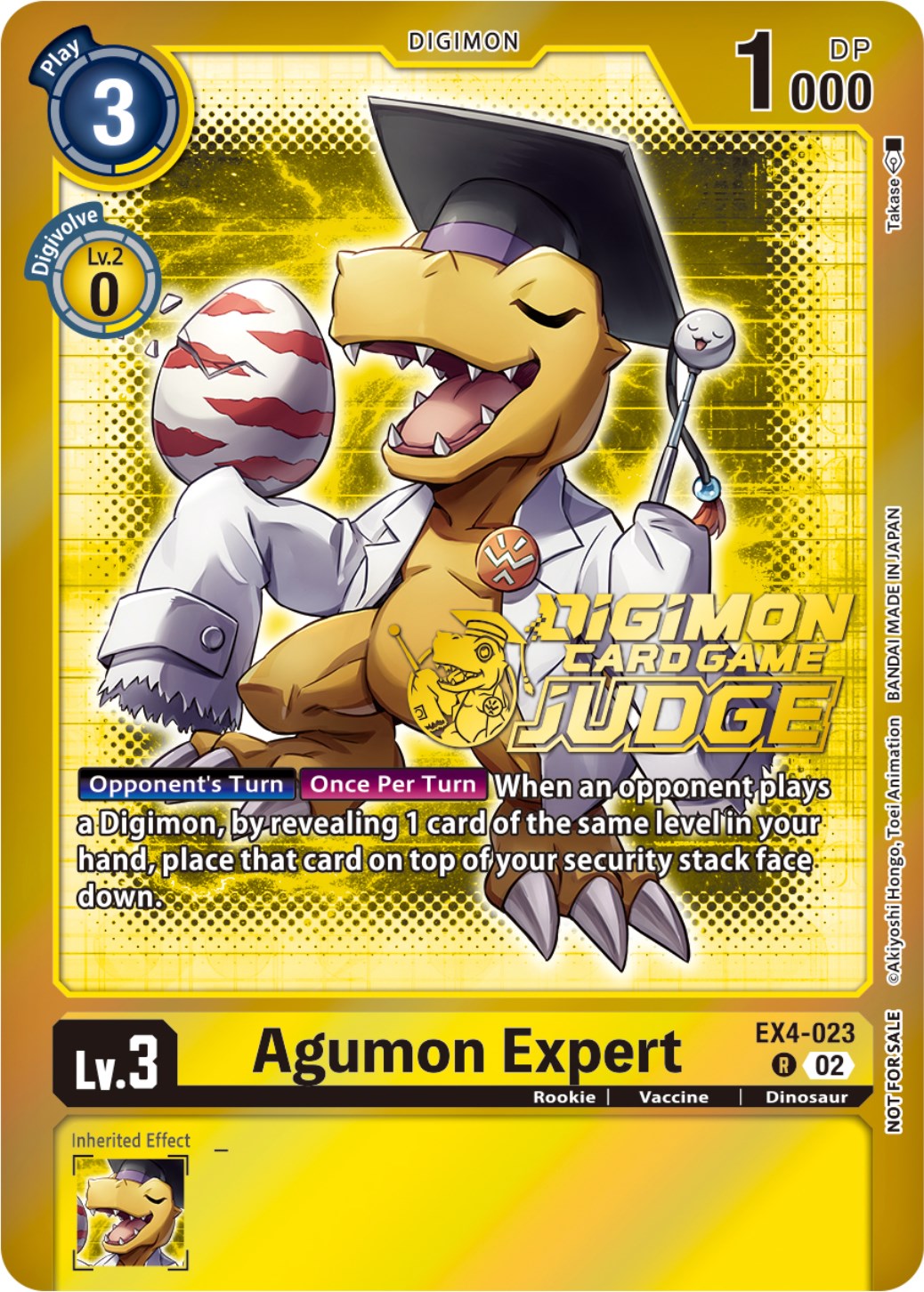 Agumon Expert [EX4-023] (Judge Pack 4) [Alternative Being Booster Promos] | The Gaming-Verse