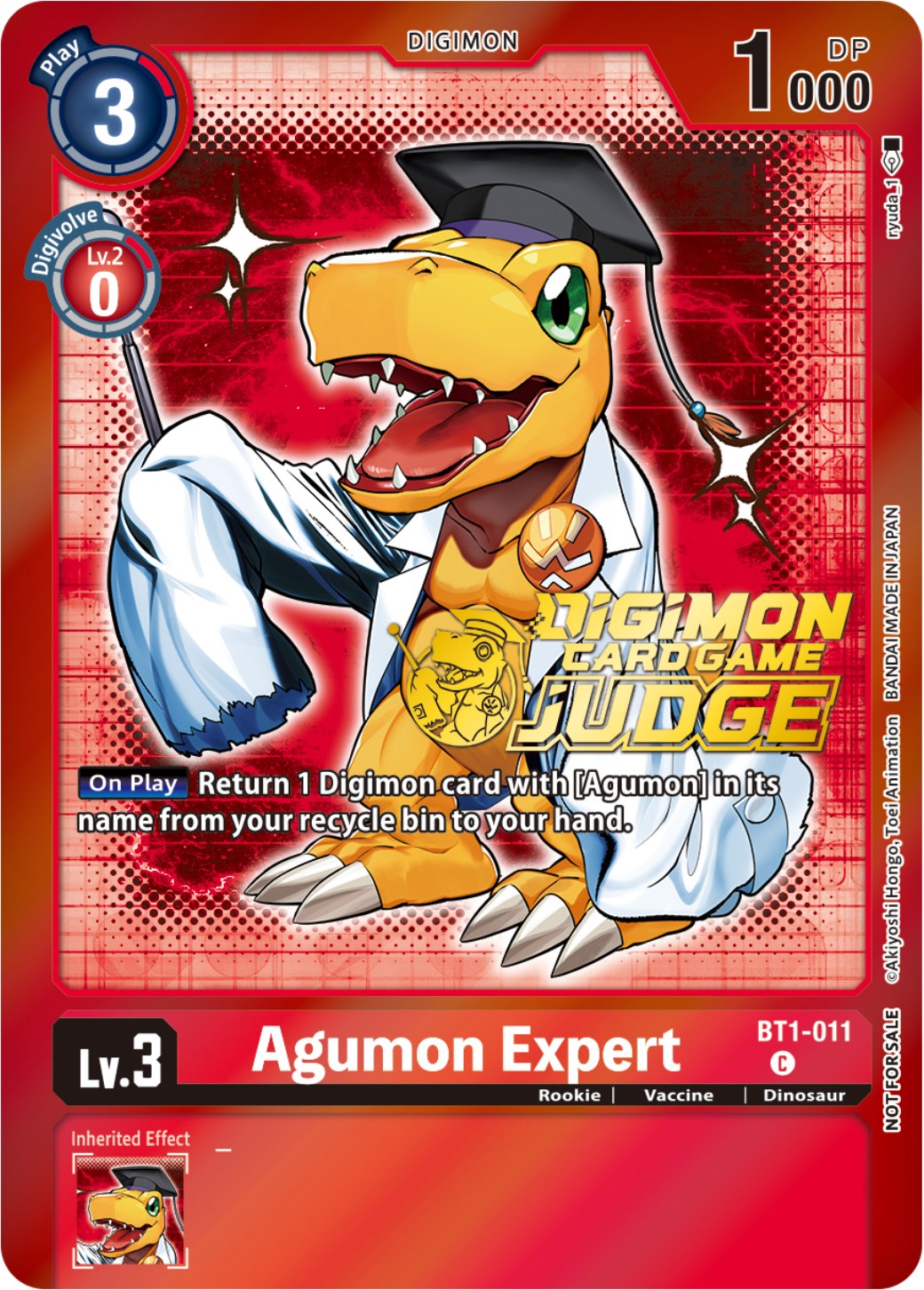 Agumon Expert [BT1-011] (Judge Pack 4) [Release Special Booster Promos] | The Gaming-Verse