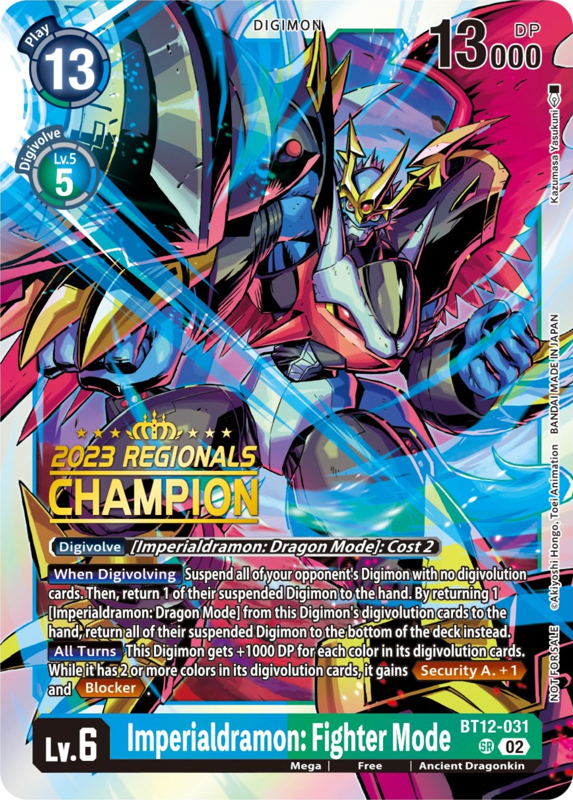 Imperialdramon: Fighter Mode [BT12-031] (2023 Regionals Champion) [Across Time] | The Gaming-Verse