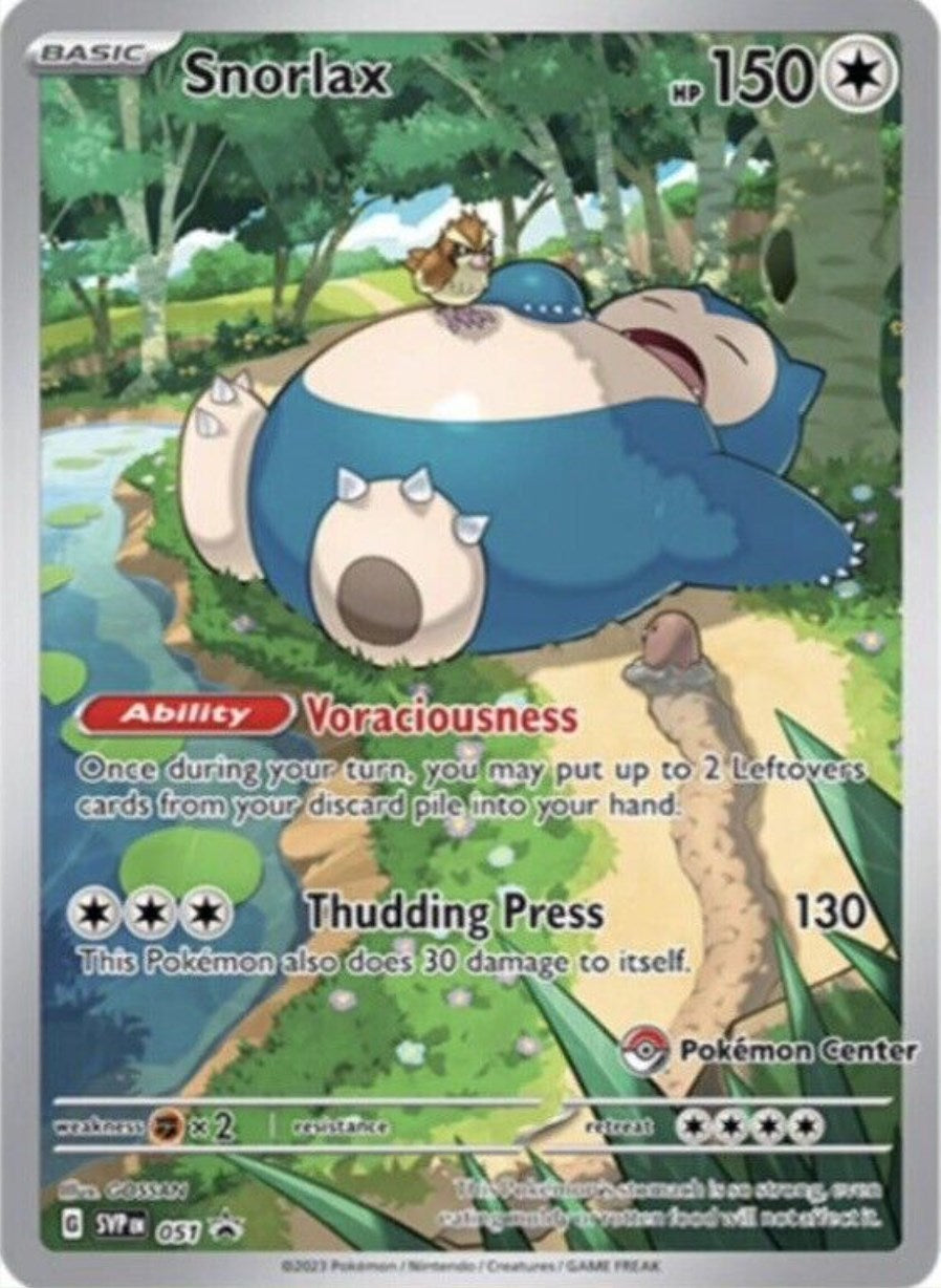 Snorlax (051) (Pokemon Center Exclusive) [Scarlet & Violet: Black Star Promos] | The Gaming-Verse