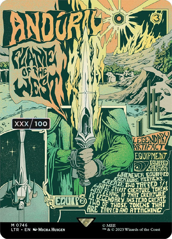 Anduril, Flame of the West (Borderless Poster) (Serialized) [The Lord of the Rings: Tales of Middle-Earth] | The Gaming-Verse