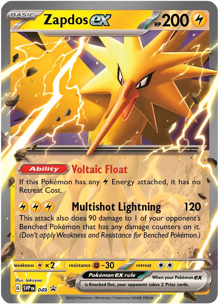 Zapdos ex (049) [Scarlet & Violet: Black Star Promos] | The Gaming-Verse