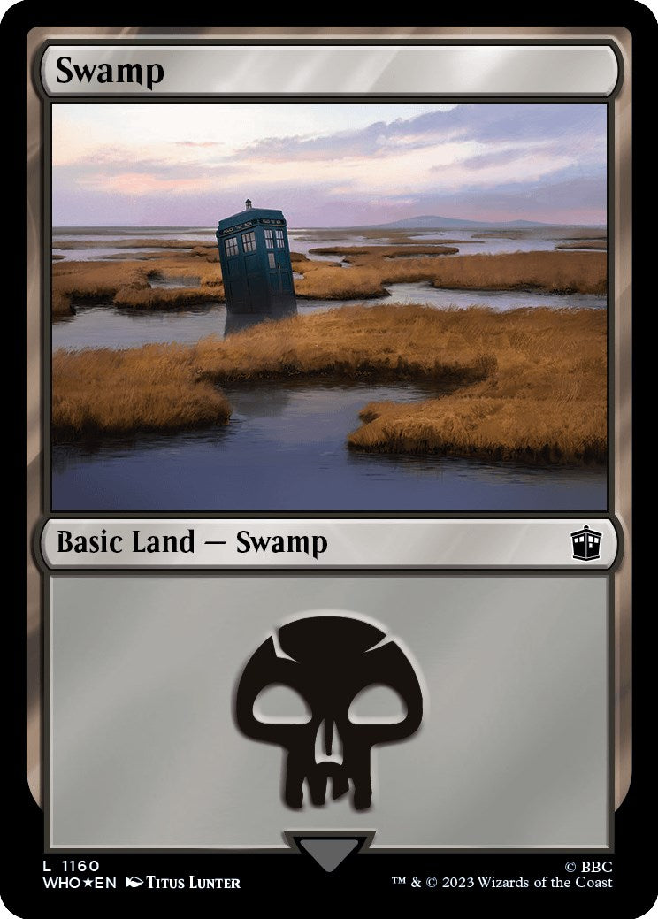 Swamp (1160) (Surge Foil) [Doctor Who] | The Gaming-Verse