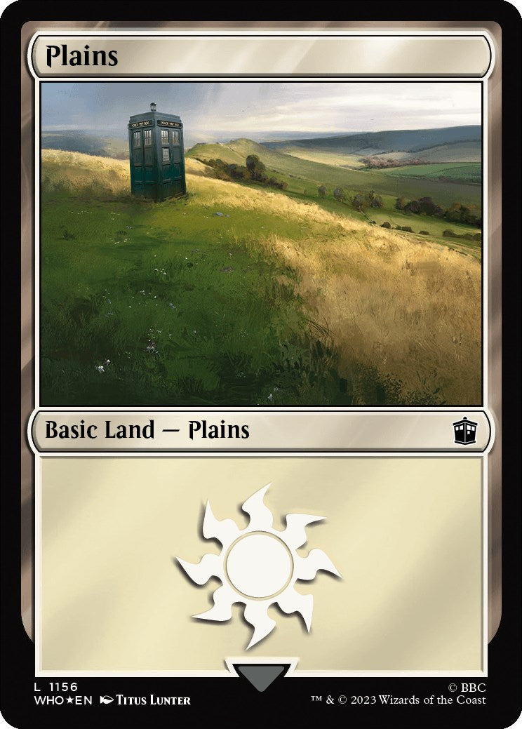 Plains (1156) (Surge Foil) [Doctor Who] | The Gaming-Verse