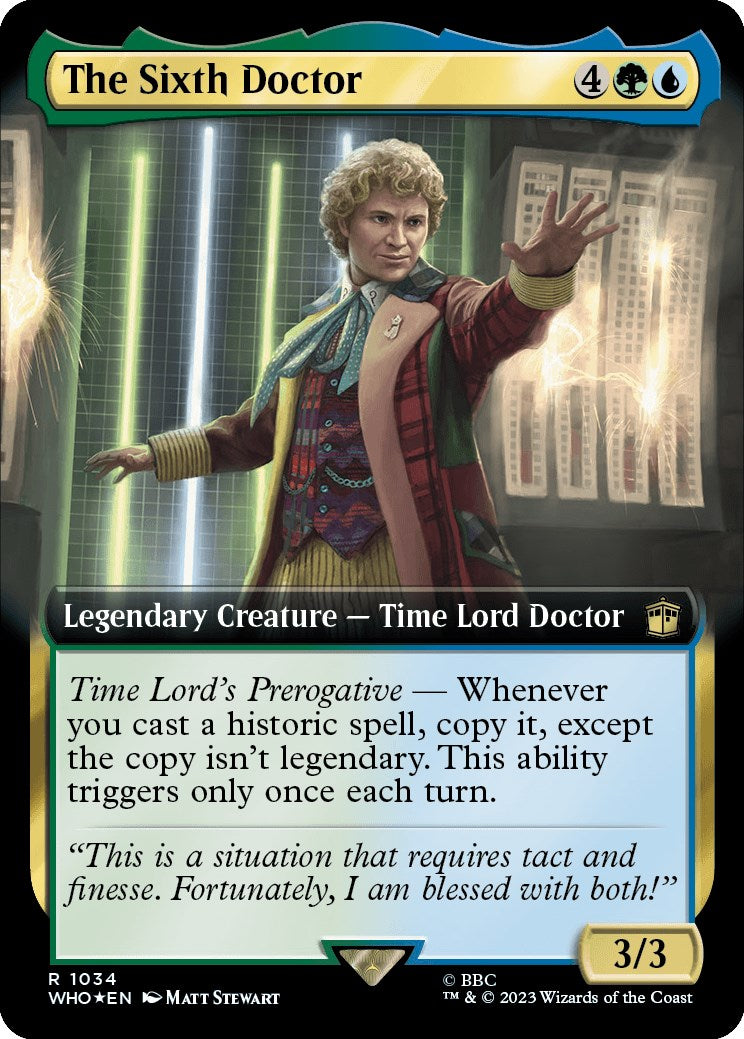 The Sixth Doctor (Extended Art) (Surge Foil) [Doctor Who] | The Gaming-Verse