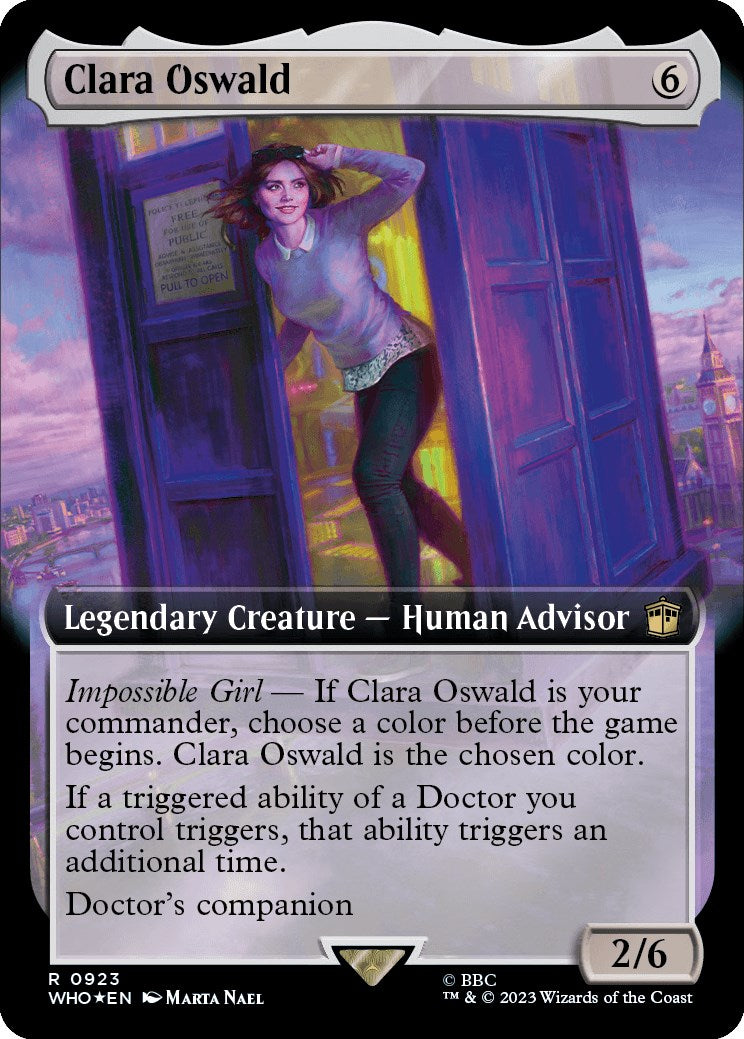 Clara Oswald (Extended Art) (Surge Foil) [Doctor Who] | The Gaming-Verse