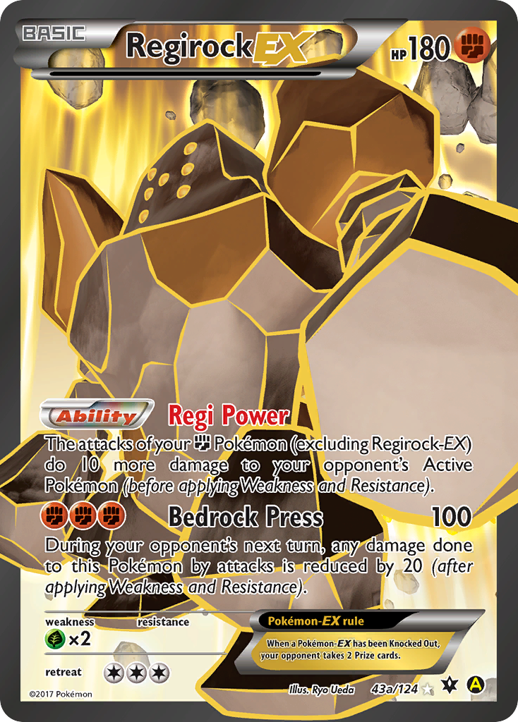 Regirock EX (43a/124) [Alternate Art Promos] | The Gaming-Verse