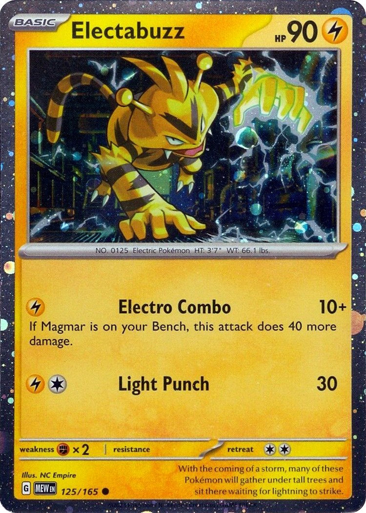 Electabuzz (125/165) (Cosmos Holo) [Miscellaneous Cards] | The Gaming-Verse