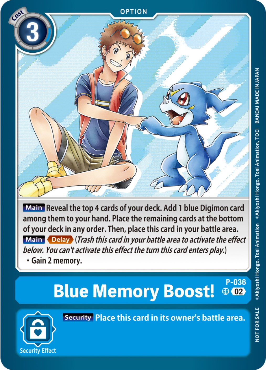 Blue Memory Boost! [P-036] (NYCC 2023 Demo Deck) [Promotional Cards] | The Gaming-Verse