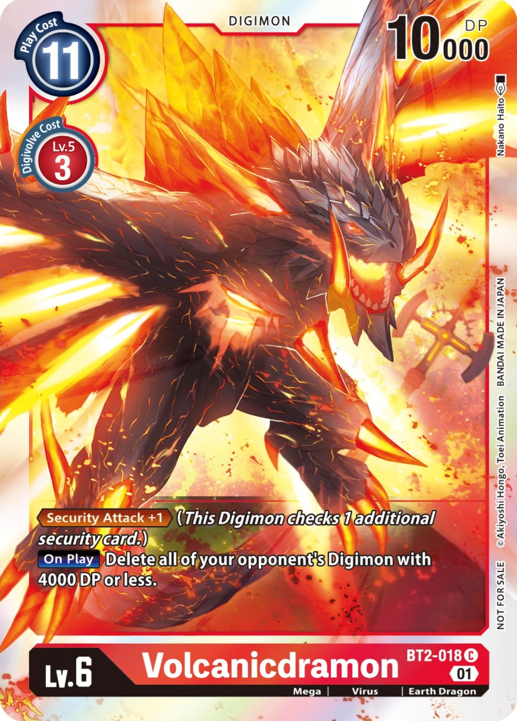 Volcanicdramon [BT2-018] (ST-11 Special Entry Pack) [Release Special Booster Promos] | The Gaming-Verse