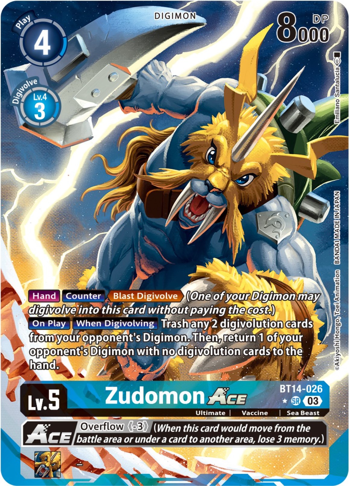 Zudomon Ace [BT14-026](Alternate Art) [Blast Ace] | The Gaming-Verse