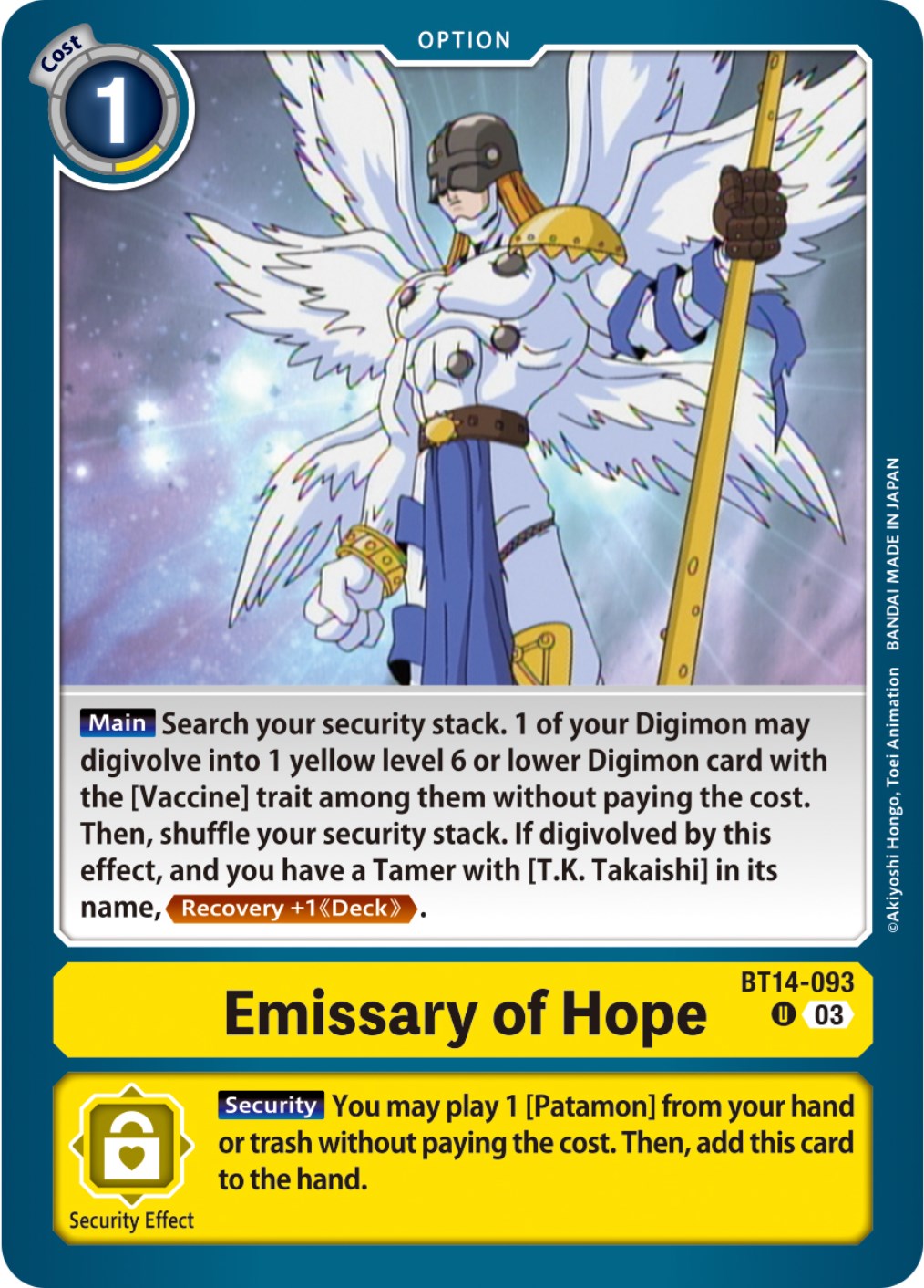 Emissary of Hope [BT14-093] [Blast Ace] | The Gaming-Verse