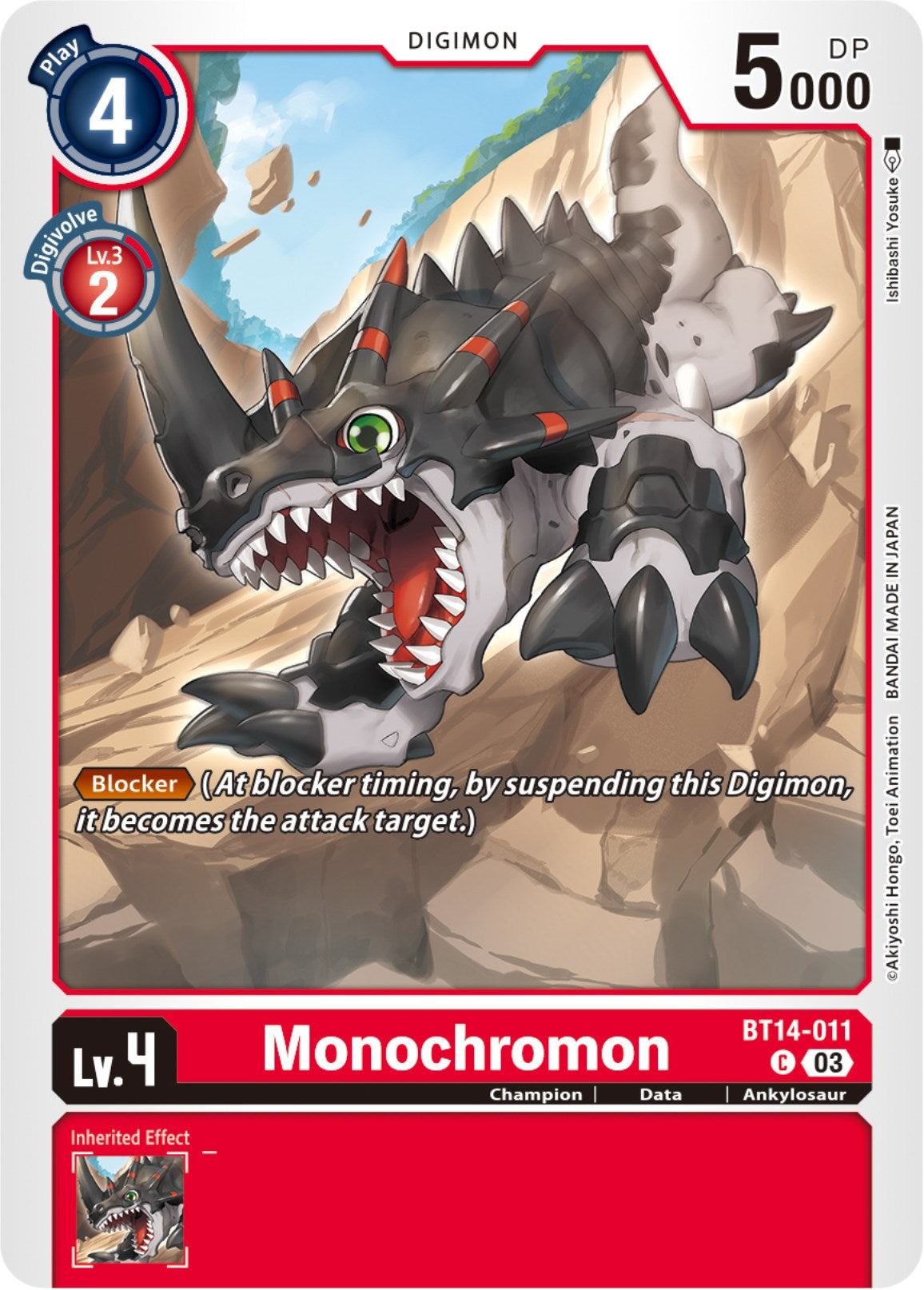 Monochromon [BT14-011] [Blast Ace] | The Gaming-Verse