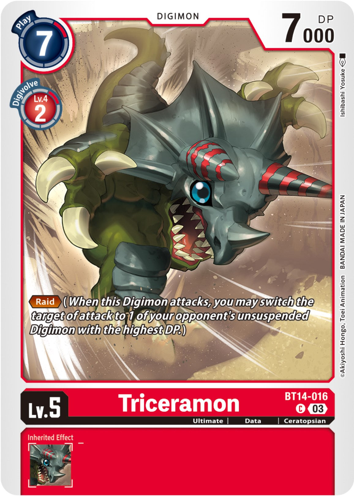 Triceramon [BT14-016] [Blast Ace] | The Gaming-Verse