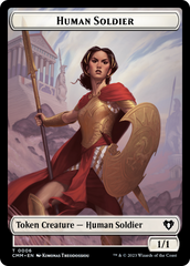 Human Soldier // Knight Double-Sided Token [Commander Masters Tokens] | The Gaming-Verse