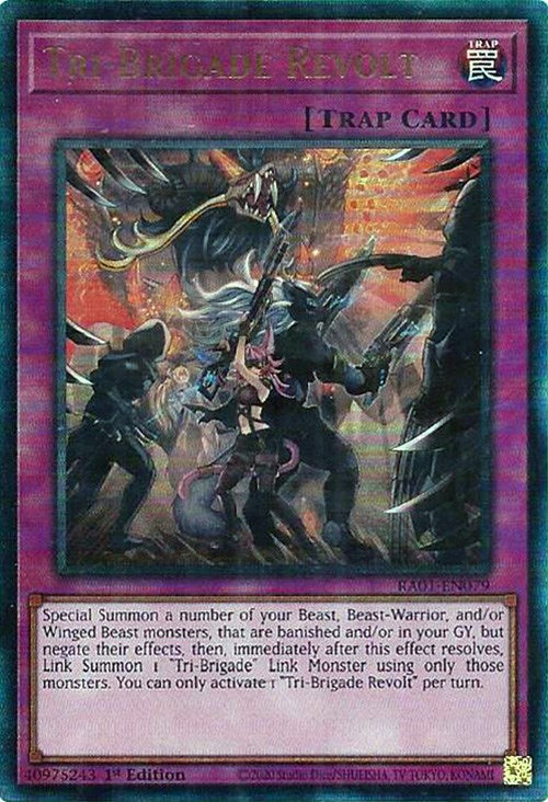 Tri-Brigade Revolt [RA01-EN079] Prismatic Ultimate Rare | The Gaming-Verse