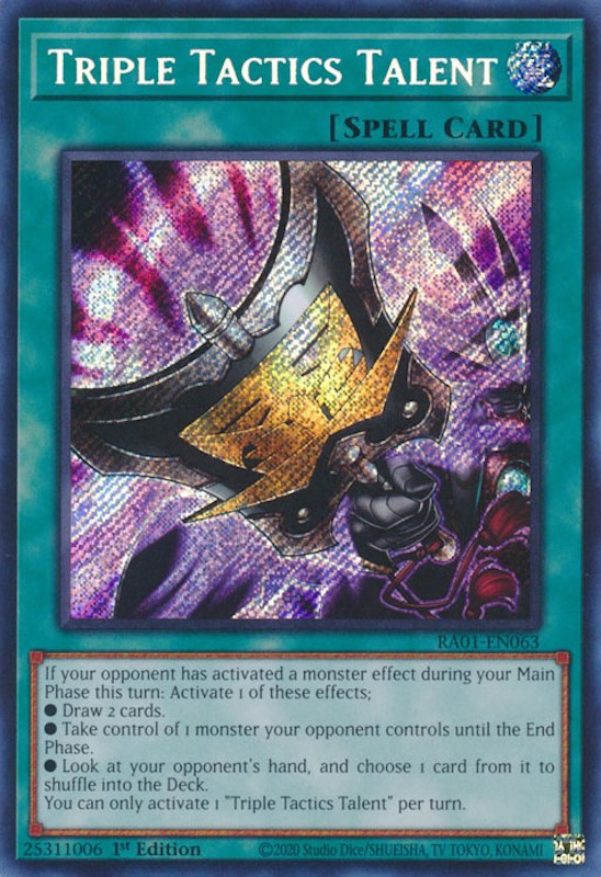 Triple Tactics Talent [RA01-EN063] Secret Rare | The Gaming-Verse