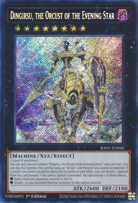 Dingirsu, the Orcust of the Evening Star [RA01-EN040] Secret Rare | The Gaming-Verse