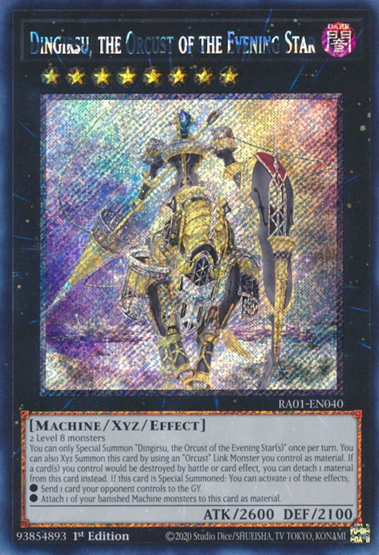 Dingirsu, the Orcust of the Evening Star [RA01-EN040] Platinum Secret Rare | The Gaming-Verse