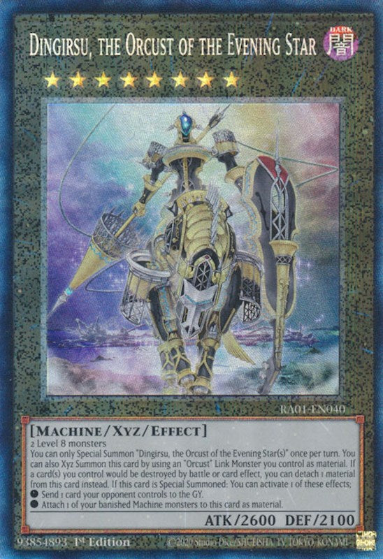 Dingirsu, the Orcust of the Evening Star [RA01-EN040] Prismatic Collector's Rare | The Gaming-Verse