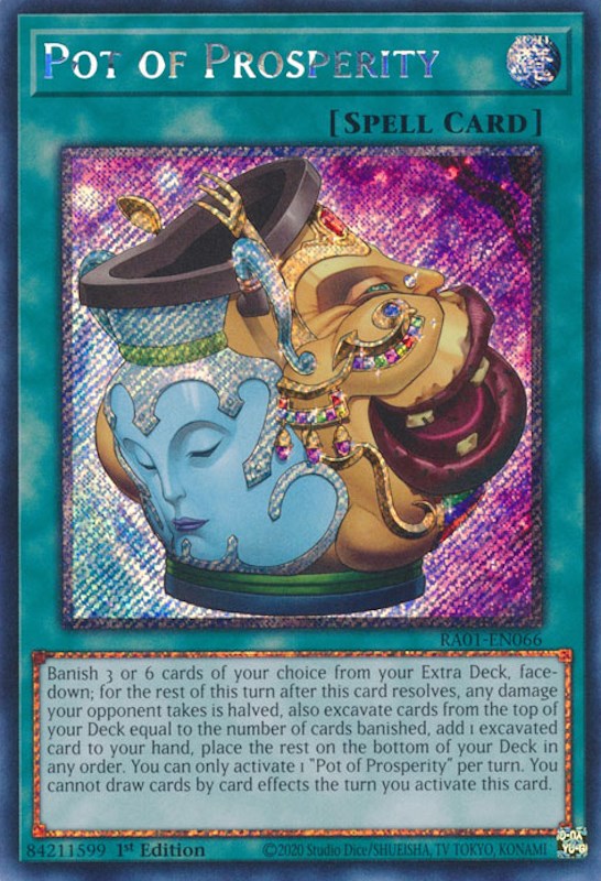 Pot of Prosperity [RA01-EN066] Platinum Secret Rare | The Gaming-Verse