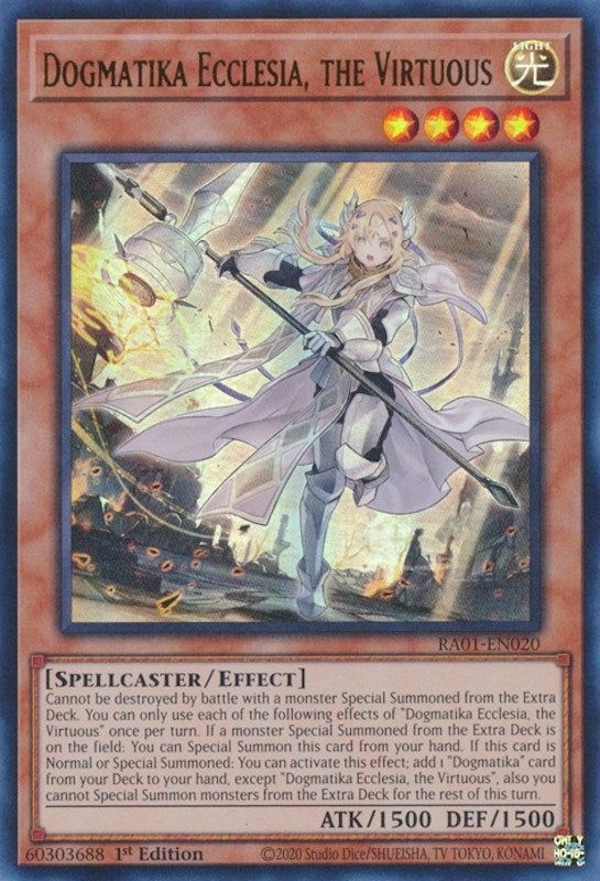 Dogmatika Ecclesia, the Virtuous [RA01-EN020] Ultra Rare | The Gaming-Verse