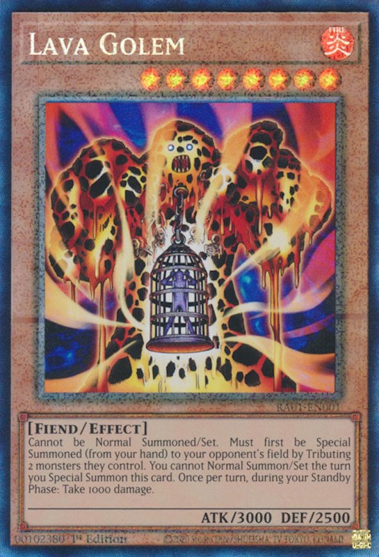 Lava Golem [RA01-EN001] Prismatic Collector's Rare | The Gaming-Verse