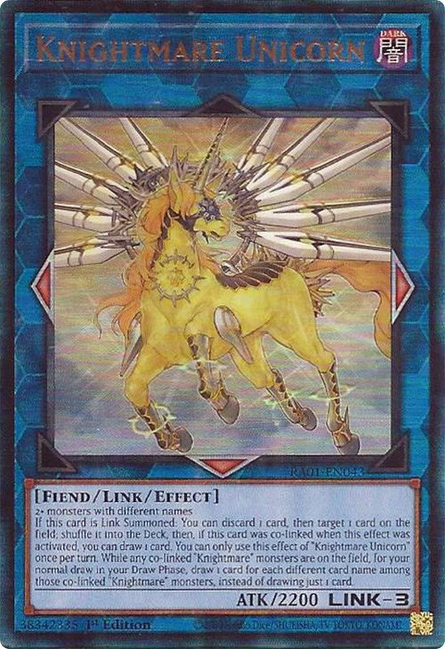 Knightmare Unicorn [RA01-EN043] Prismatic Ultimate Rare | The Gaming-Verse