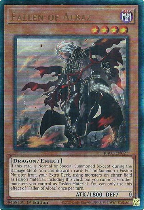 Fallen of Albaz [RA01-EN021] Prismatic Ultimate Rare | The Gaming-Verse