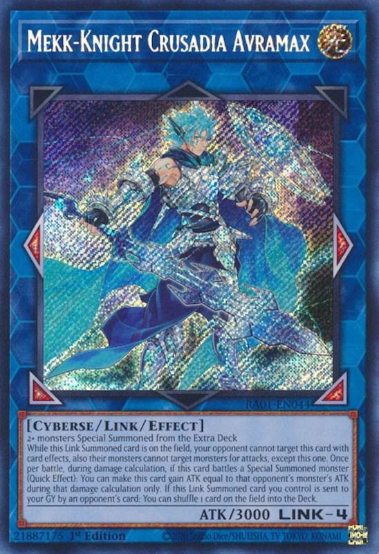 Mekk-Knight Crusadia Avramax [RA01-EN044] Secret Rare | The Gaming-Verse