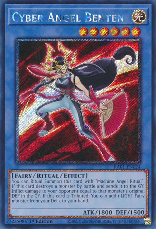 Cyber Angel Benten [RA01-EN024] Platinum Secret Rare | The Gaming-Verse