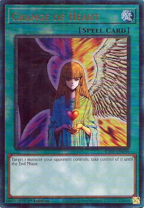 Change of Heart [RA01-EN050] Prismatic Ultimate Rare | The Gaming-Verse