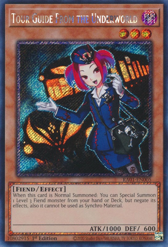 Tour Guide From the Underworld [RA01-EN005] Platinum Secret Rare | The Gaming-Verse