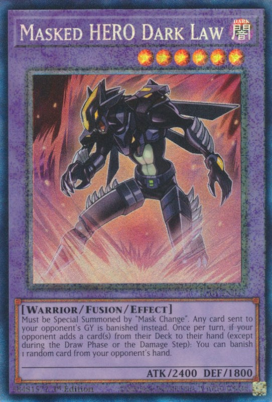 Masked HERO Dark Law [RA01-EN025] Prismatic Collector's Rare | The Gaming-Verse