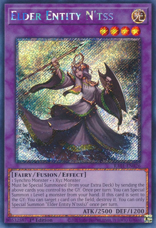 Elder Entity N'tss [RA01-EN026] Platinum Secret Rare | The Gaming-Verse