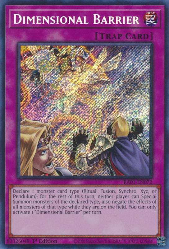 Dimensional Barrier [RA01-EN072] Secret Rare | The Gaming-Verse