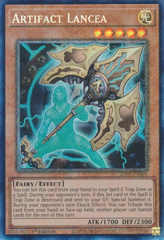 Artifact Lancea [RA01-EN006] Prismatic Collector's Rare | The Gaming-Verse