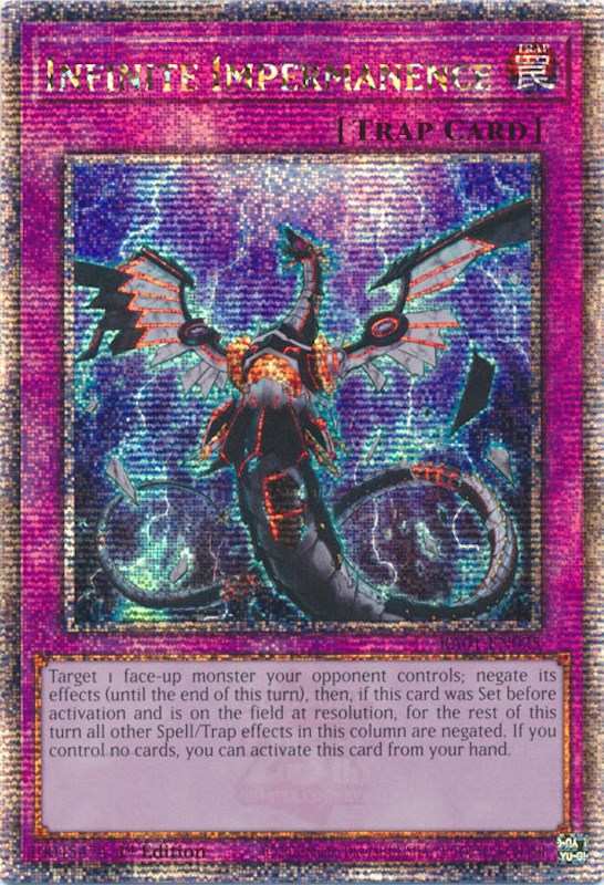 Infinite Impermanence [RA01-EN075] Quarter Century Secret Rare | The Gaming-Verse