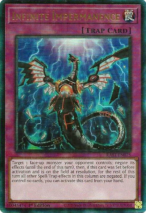 Infinite Impermanence [RA01-EN075] Prismatic Ultimate Rare | The Gaming-Verse